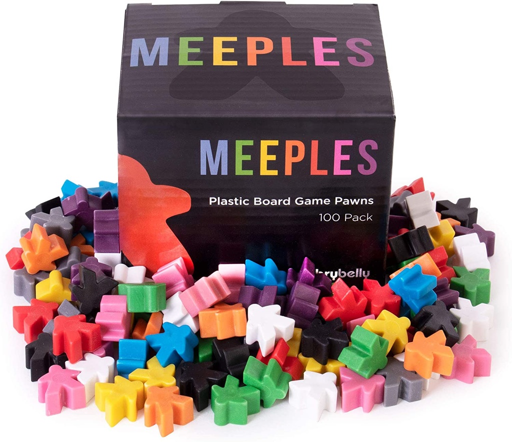 Accessories Board Games: Generic -Assorted Meeples, Plastic (x100)