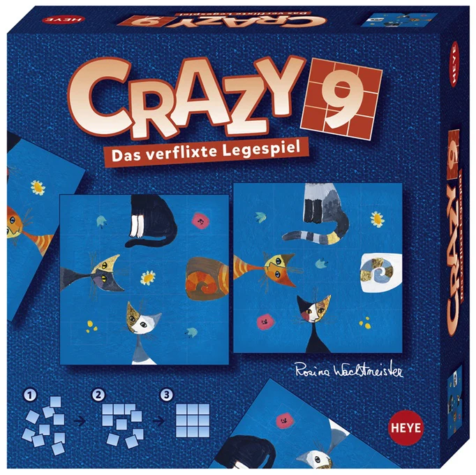 Jigsaw Puzzle: HEYE - Crazy 9 - Wachtmeister Cats 