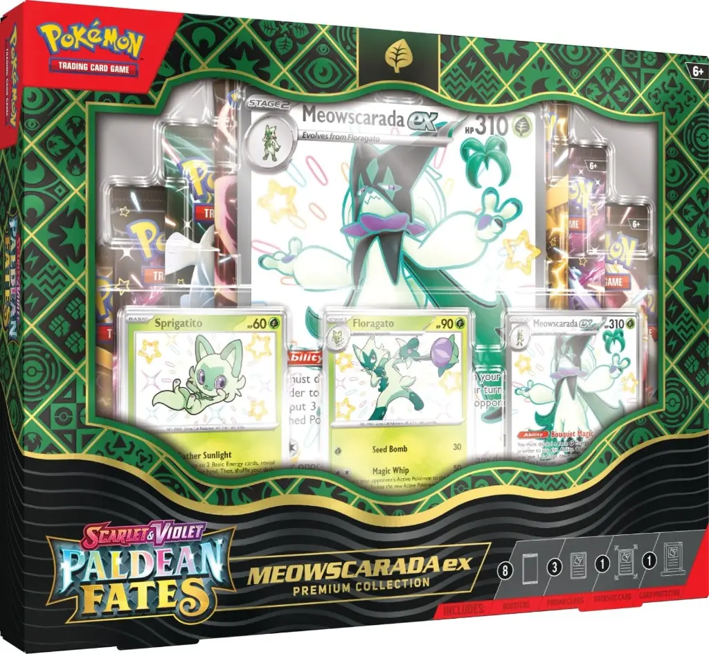 POK TCG: Scarlet & Violet 4.5 - Paldean Fates [Premium Collection] -  Shiny Meowscarada EX