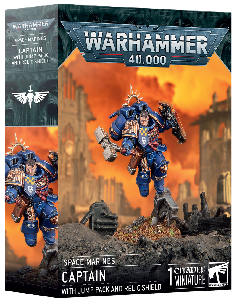 WH 40K: Space Marines Captain with Jump Pack & Relic Shield