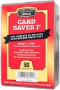 Cardboard Gold: Card Saver 1 - Semi Rigid Sleeves Protectors - PSA/BGS Graded Card Submissions (x50)