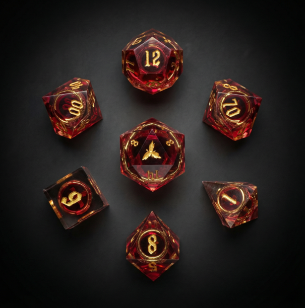Dice: FeniksForge - Bloody Ring Resin  Poly (x7)  