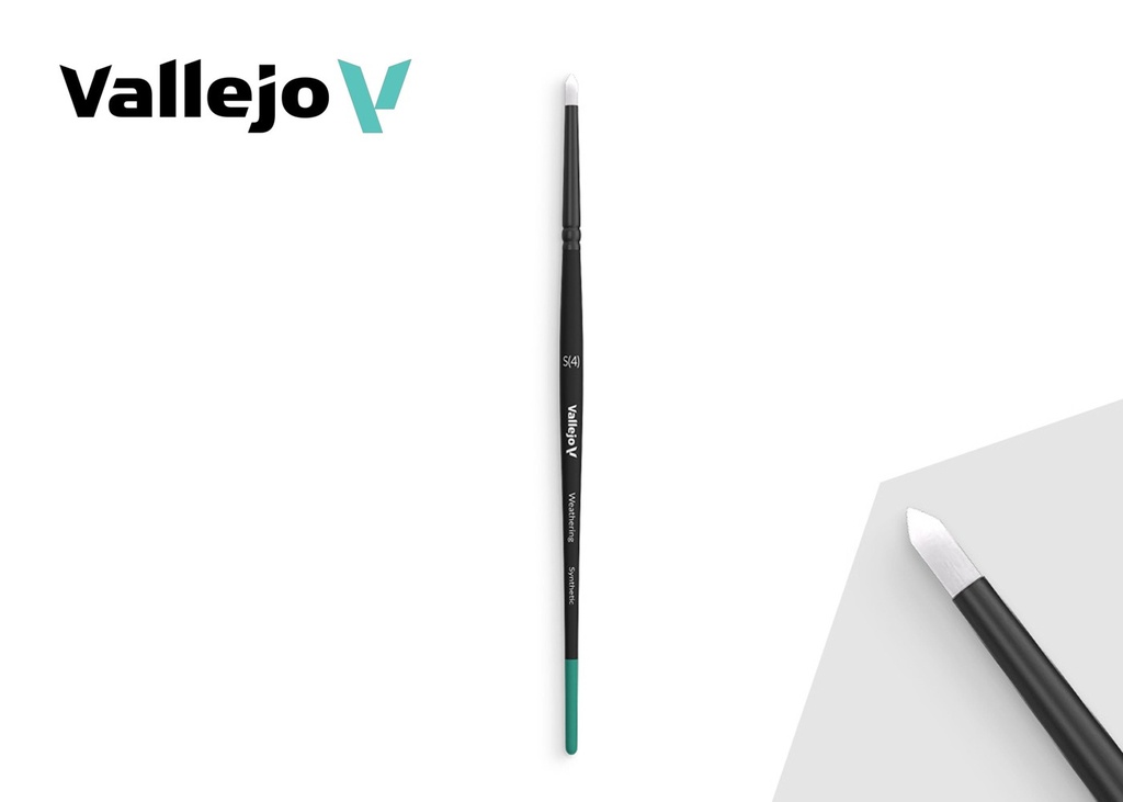 B08001 Vallejo Weathering Round Synthetic Brush Small (4)