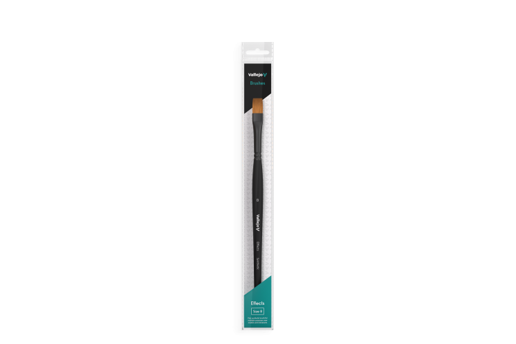 B04008 Vallejo Flat Rectangular Synthetic Brush No. 8