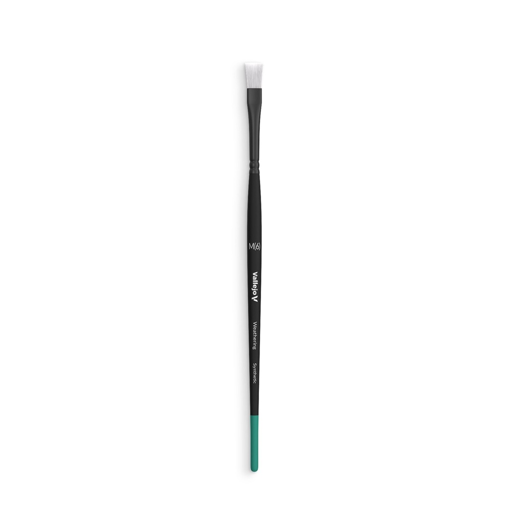 B09002 Vallejo Weathering Flat Synthetic Brush Medium (6)