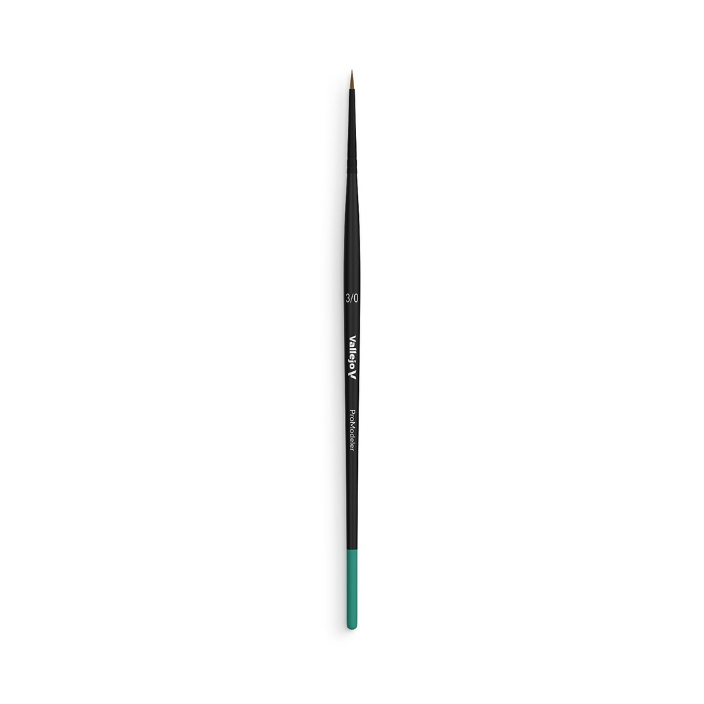 B01030 Vallejo Natural Hair Round Brush No. 3/0