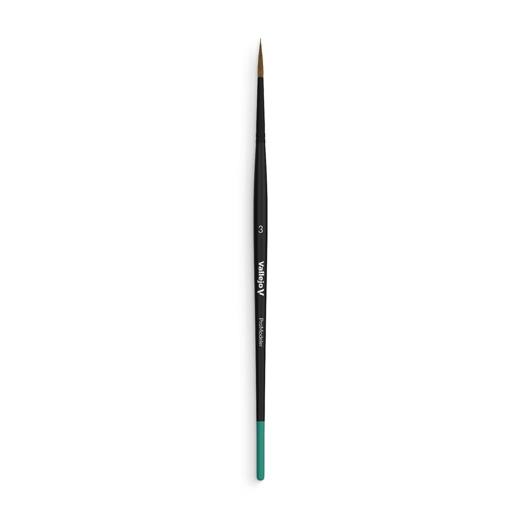 B01003 Vallejo Natural Hair Round Brush No. 3