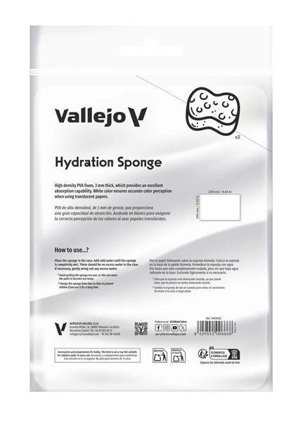 B90002 Vallejo Hydration Sponge For Wet Palette (2Pcs)
