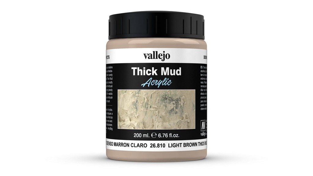 26.810 Vallejo Thick Mud Light Brown 200ml