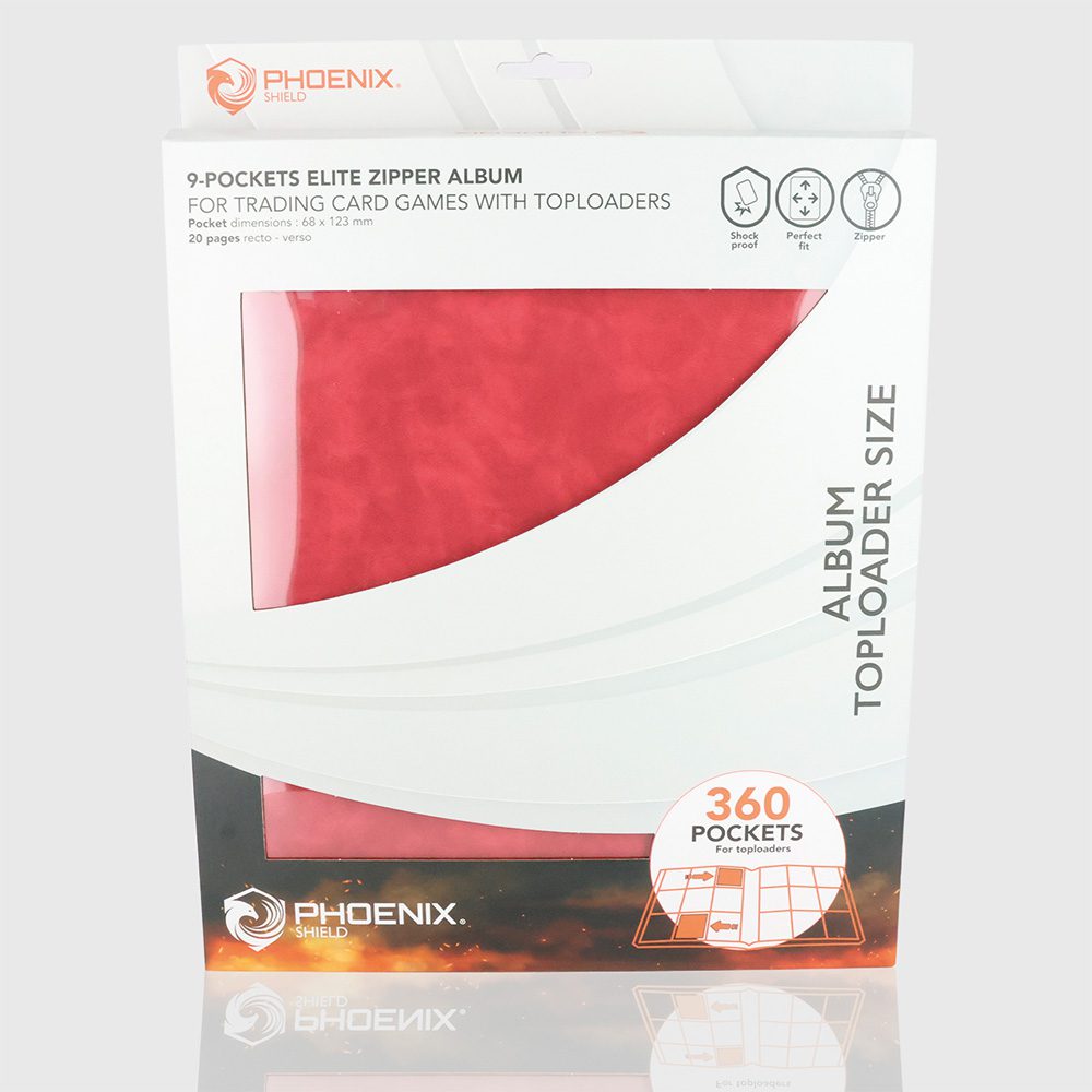 Binders: Phoenix Shield - Toploader Zip 9-Pockets (360 Cards) Red