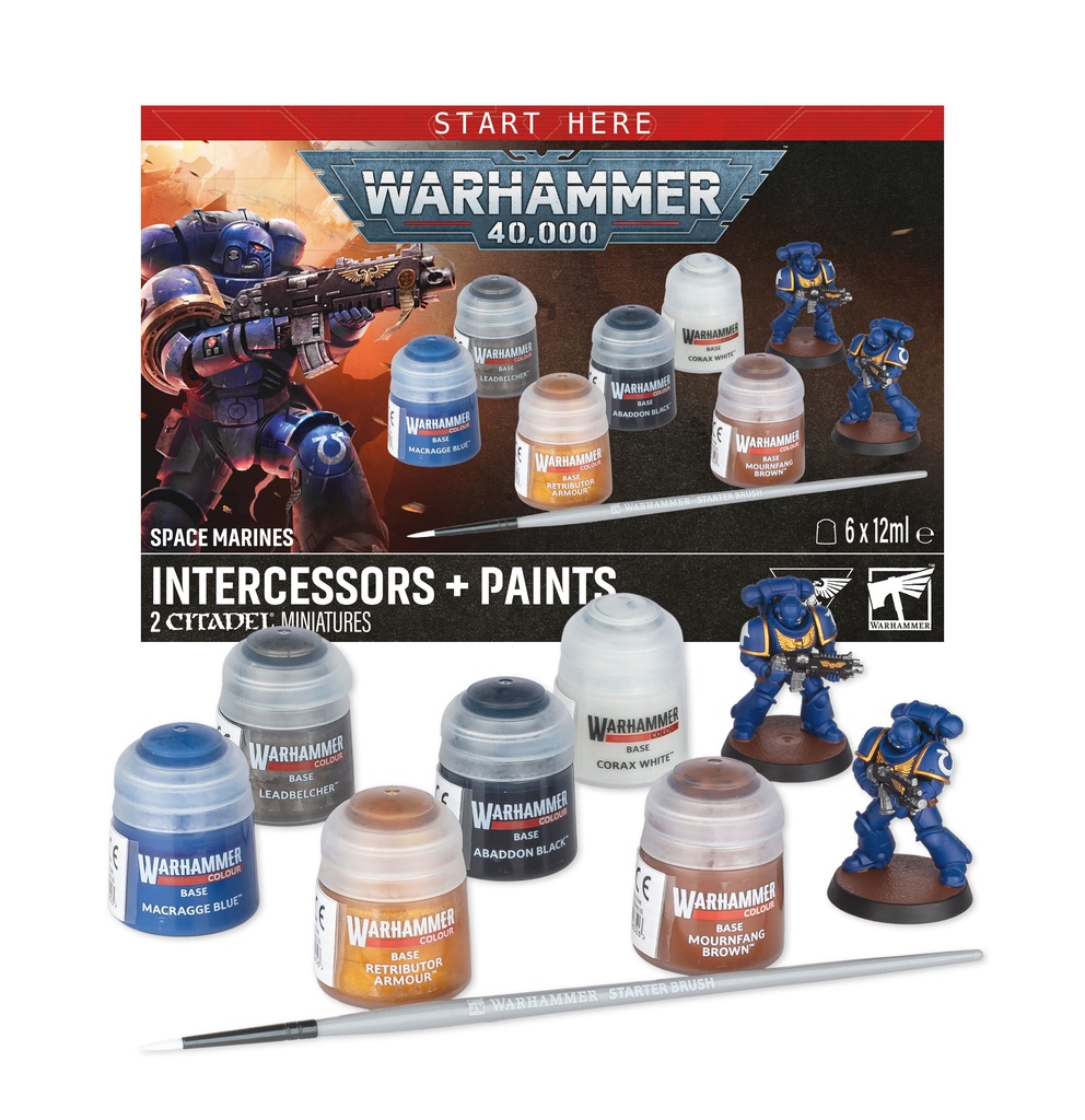 WH 40K: Space Marines - Intercessors + Paint Set 