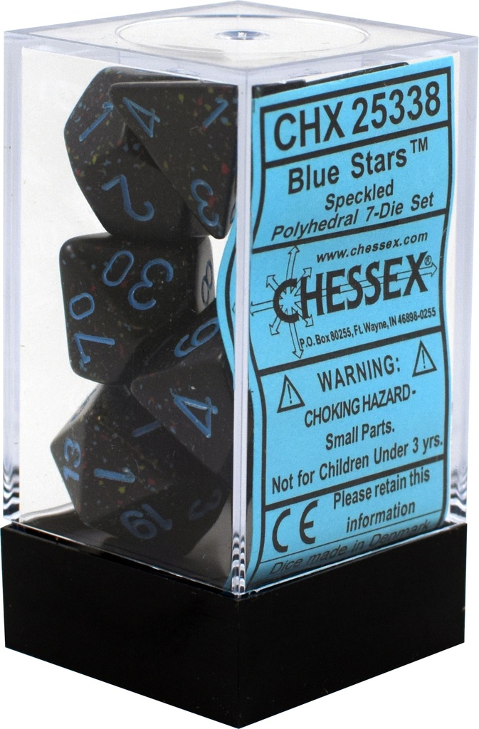 Dice: Chessex - Speckled - Poly Set (x7) - Blue Stars