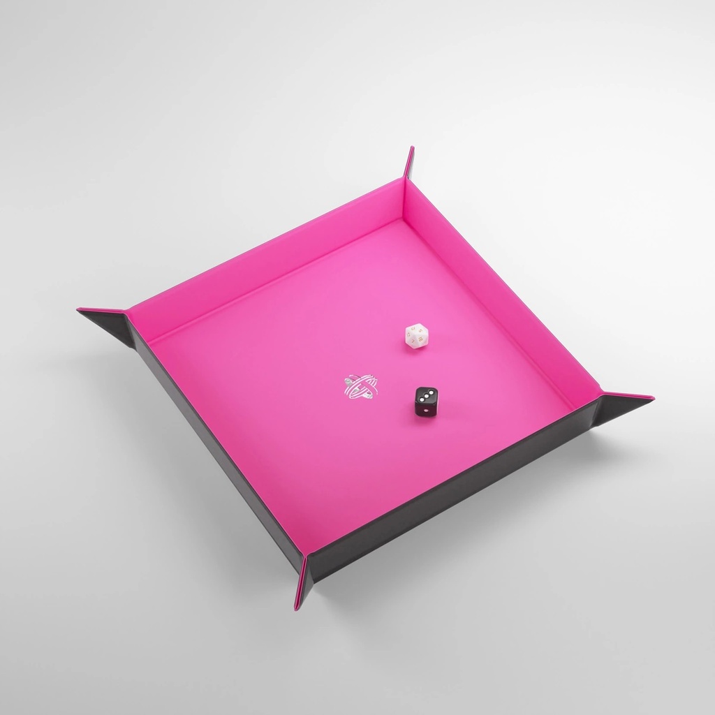 Dice Tray: Gamegenic - Square Magnetic - Black/Pink