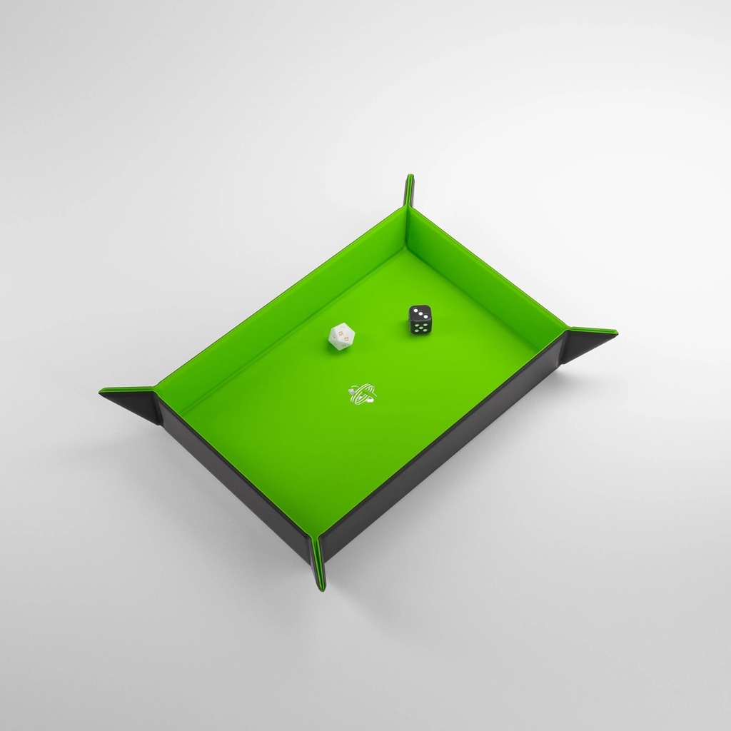 Dice Tray: Gamegenic - Rectangular Magnetic - Black/Green