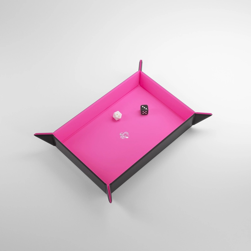 Dice Tray: Gamegenic - Rectangular Magnetic - Black/Pink