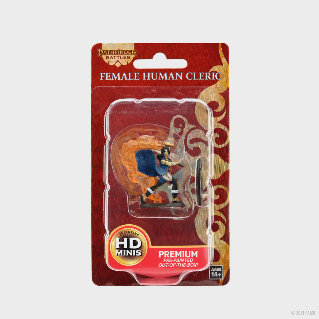 Pathfinder Battles: Premium Painted Figure - Human Cleric Female  