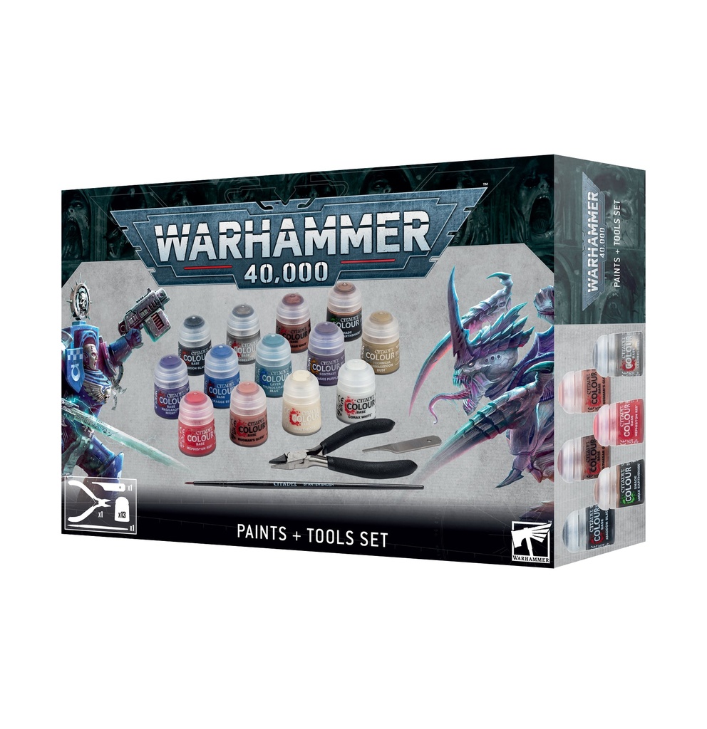 WH 40K: Paints + Tools Set 