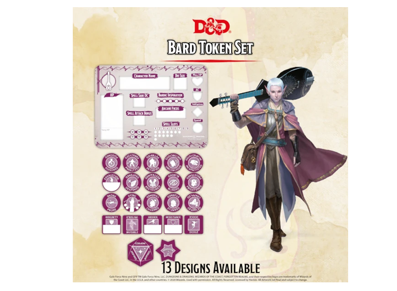 D&D RPG: Token Set - Bard 