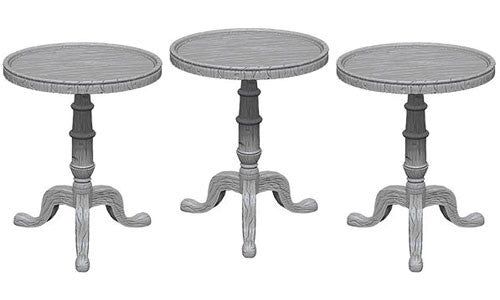 WizKidz Minis: Deep Cuts Unpainted - Small Round Tables [x3] 