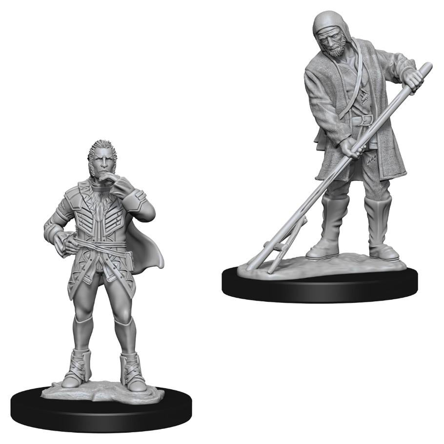 WizKidz Minis: Deep Cuts Unpainted - Towns People [Farmer/Aristocrat] 