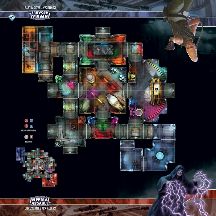 Star Wars: Imperial Assault - Gamemat - Coruscant Back Alleys