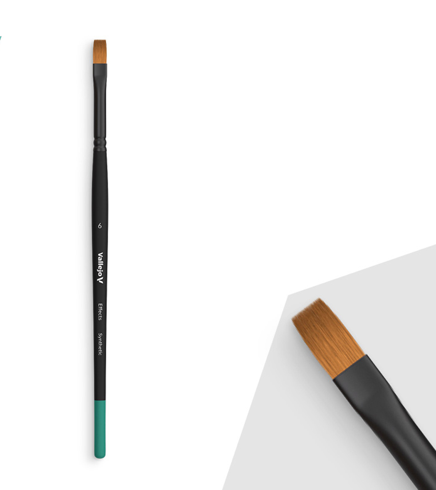 Vallejo Flat Rectangular Synthetic Brush No. 8 