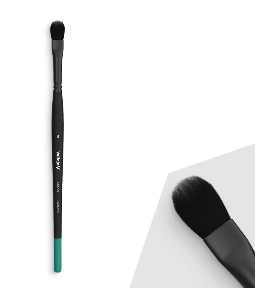 Vallejo Filbert Shader Flat Synthetic Brush No. 8