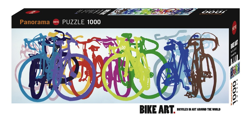 Jigsaw Puzzle: HEYE - Bike Art: Colourful Row (1000 Pieces)