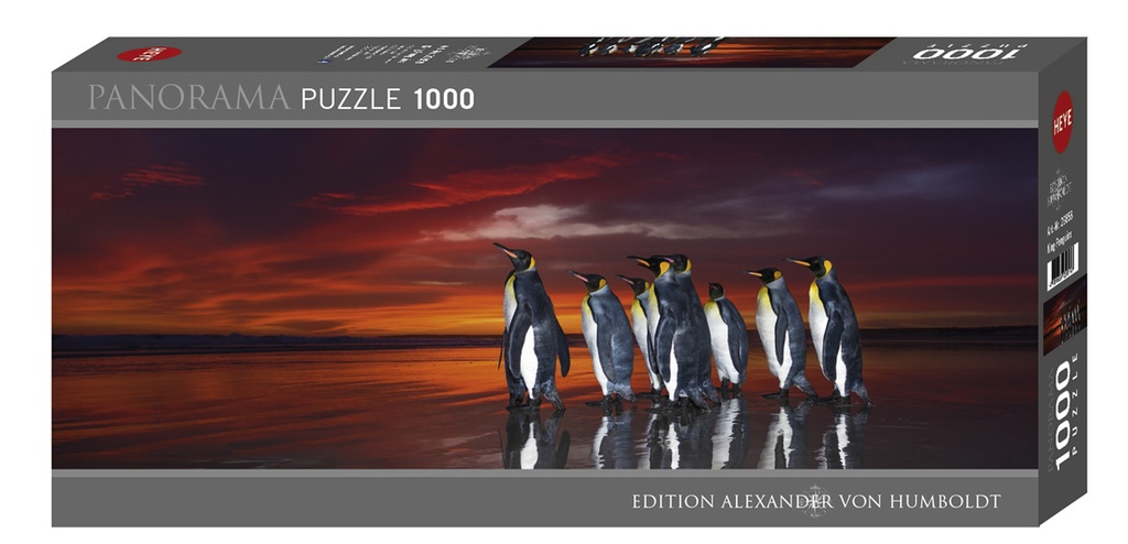 Jigsaw Puzzle: HEYE - Panorama: King Penguins (1000 Pieces)