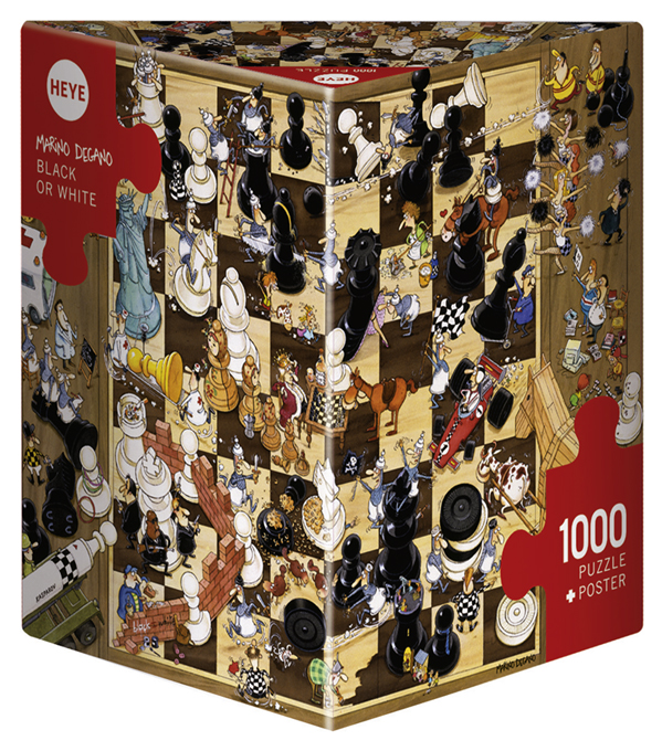 Jigsaw Puzzle: HEYE - Triangle: Degano, Black or White (1000 Pieces)