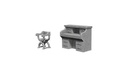 WizKidz Minis: Deep Cuts Unpainted - Desk & Chair 