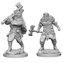 D&D RPG Minis: Nolzur Unpainted - Human Barbarian Male [x2] 