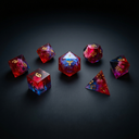 Dice: FeniksForge - Fire Cloud Resin Poly (x7) 